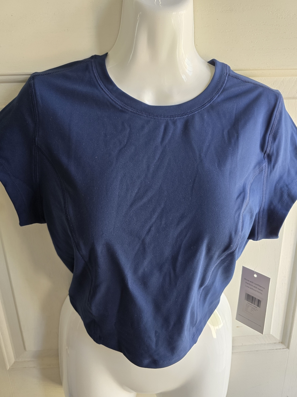 Women’s Navy Short Sleeve Crewneck Top